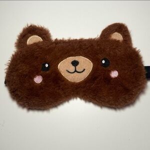 Brown Bear Plush Sleep Mask